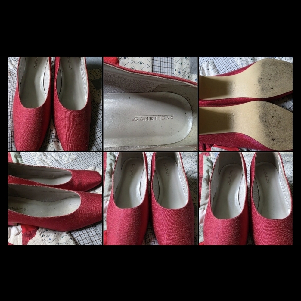 Red Heels with Classic Silhouette and Seamless Design